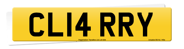 Registration number CL14 RRY